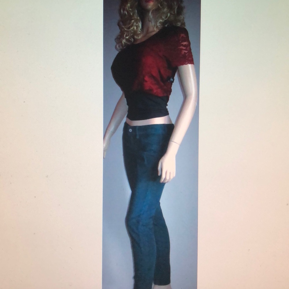 Victoria's Secret Siren Corduroy Blue Jeans 2 NEW